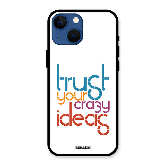 Crazy Idea iPhone 13 Mini Mobile Back Cover - Typography PrintShield Case