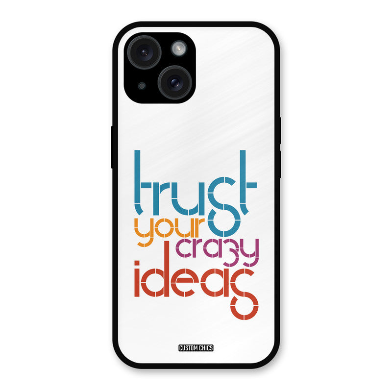 Crazy Idea iPhone 15 Mobile Back Cover - Typography PrintShield Case