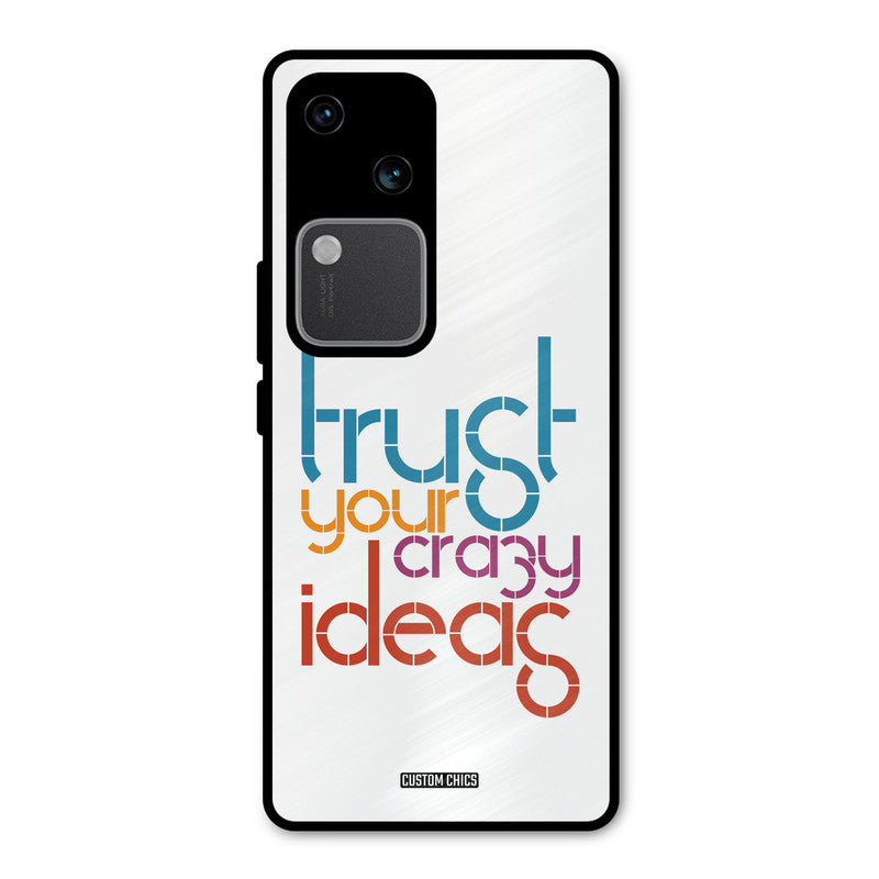 Crazy Idea Vivo V30 Mobile Back Cover - Typography PrintShield Case