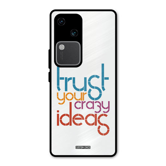 Crazy Idea Vivo V30 Mobile Back Cover - Typography PrintShield Case