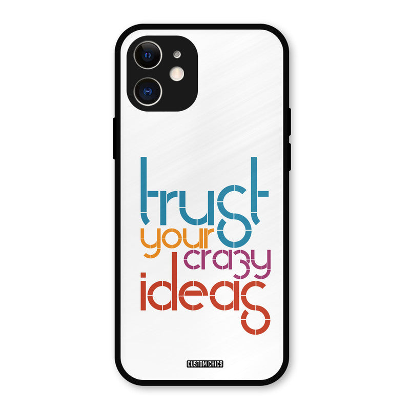 Crazy Idea iPhone 12 Mobile Back Cover - Typography PrintShield Case