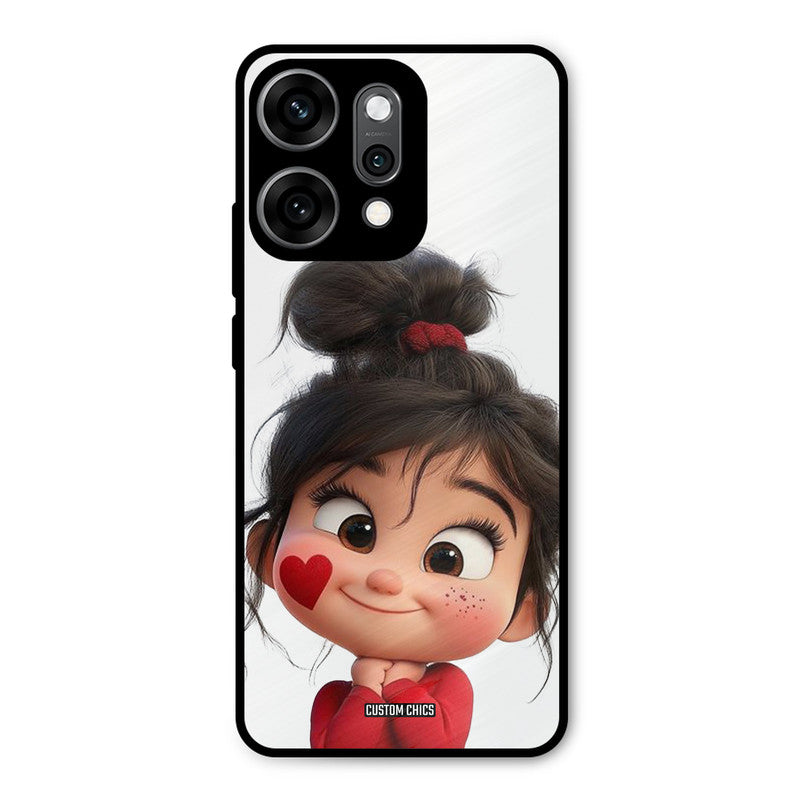 Cute Baby Girl Oppo Reno 14 Pro Mobile Back Cover - Cute PrintShield Case