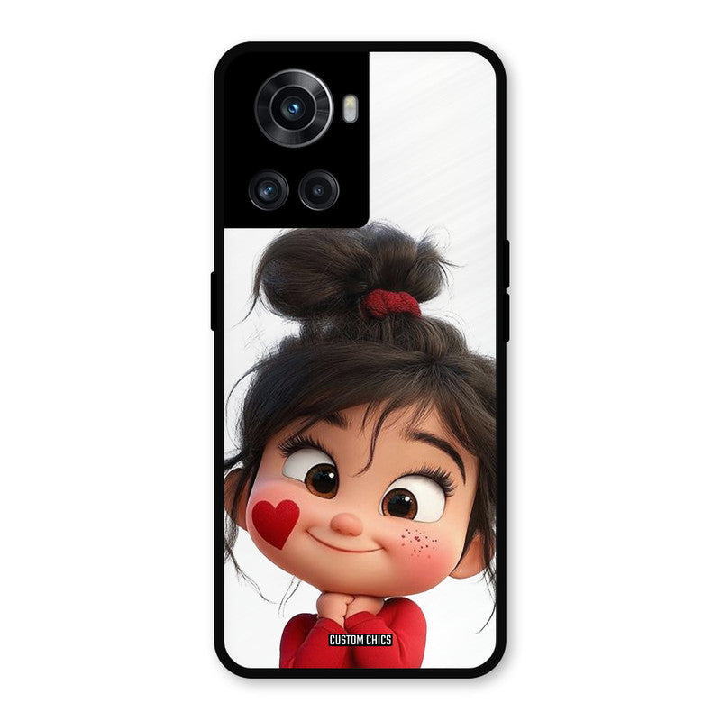 Cute Baby Girl OnePlus 10R Mobile Back Cover - Cute PrintShield Case
