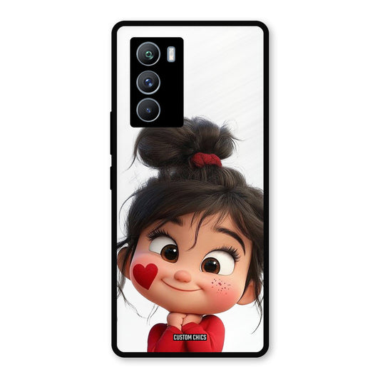 Cute Baby Girl iQOO 9SE Mobile Back Cover - Cute PrintShield Case