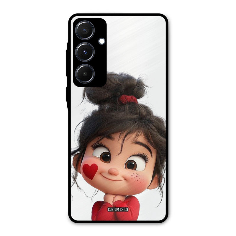 Cute Baby Girl Samsung Galaxy A55 5G Mobile Back Cover - Cute PrintShield Case