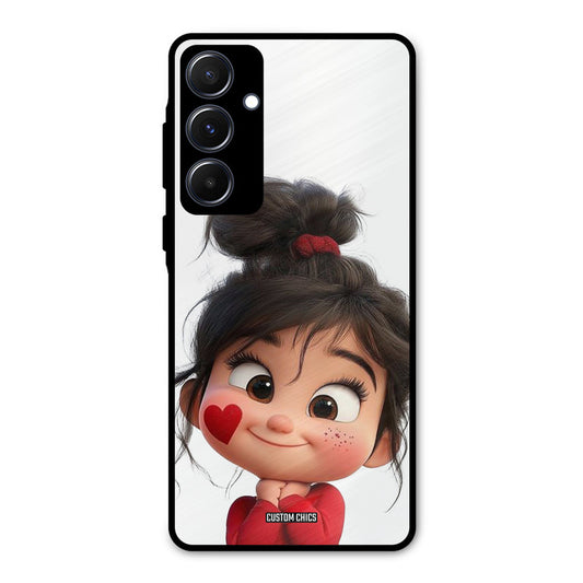 Cute Baby Girl Samsung Galaxy A55 5G Mobile Back Cover - Cute PrintShield Case