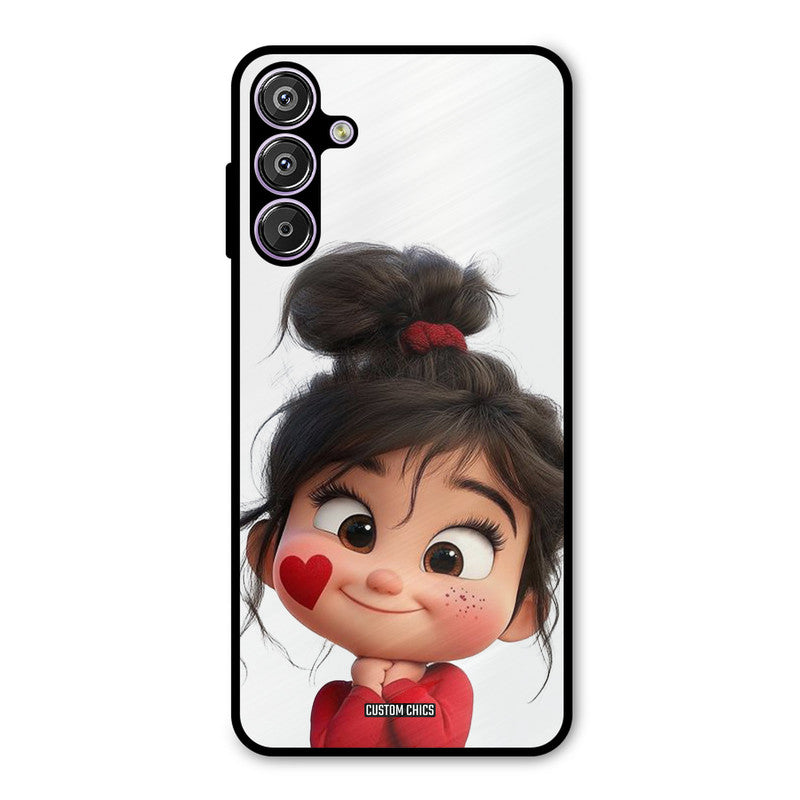 Cute Baby Girl Samsung Galaxy F15 Mobile Back Cover - Cute PrintShield Case