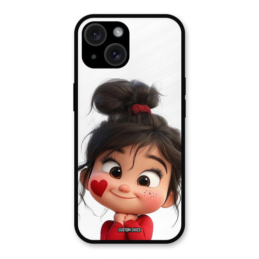 Cute Baby Girl iPhone 15 Plus Mobile Back Cover - Cute PrintShield Case