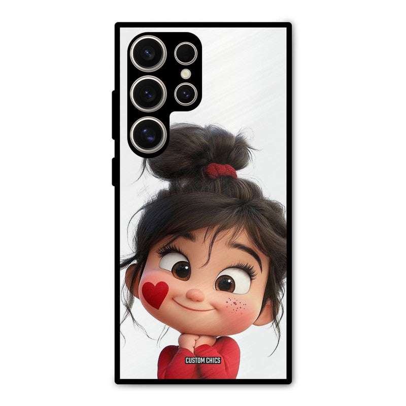 Cute Baby Girl Samsung Galaxy S24 Ultra Mobile Back Cover - Cute PrintShield Case