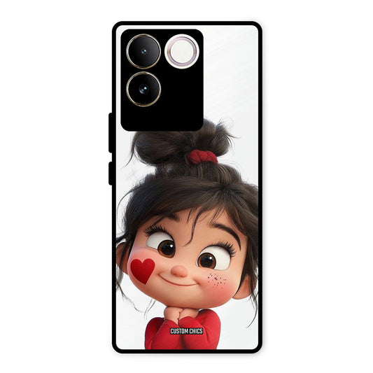 Cute Baby Girl Vivo T2 Pro Mobile Back Cover - Cute PrintShield Case