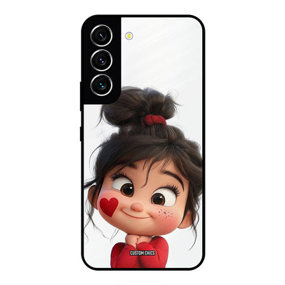 Cute Baby Girl Samsung Galaxy S22 Mobile Back Cover - Cute PrintShield Case