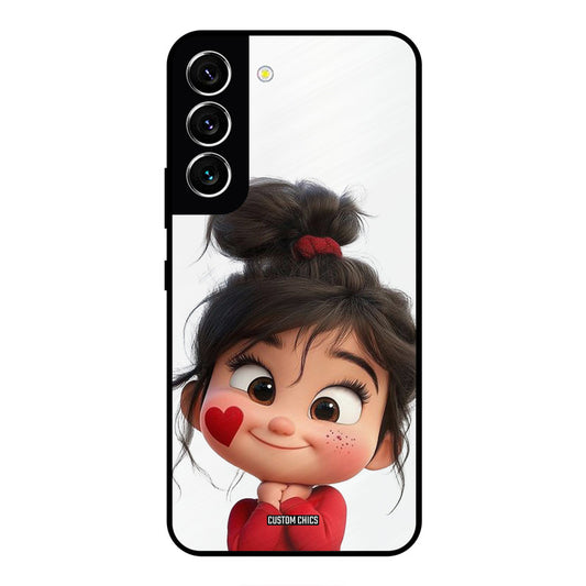 Cute Baby Girl Samsung Galaxy S22 Mobile Back Cover - Cute PrintShield Case