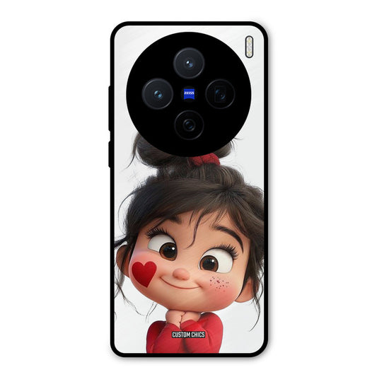 Cute Baby Girl Vivo X200 Mobile Back Cover - Cute PrintShield Case