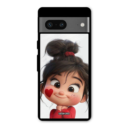Cute Baby Girl Google Pixel 7 Mobile Back Cover - Cute PrintShield Case