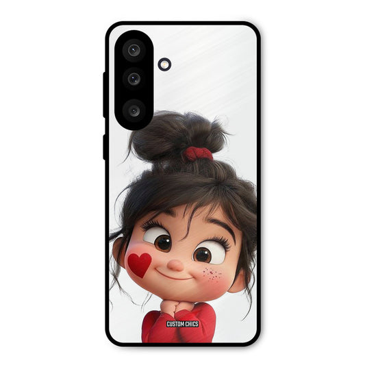 Cute Baby Girl Samsung Galaxy M56 Mobile Back Cover - Cute PrintShield Case