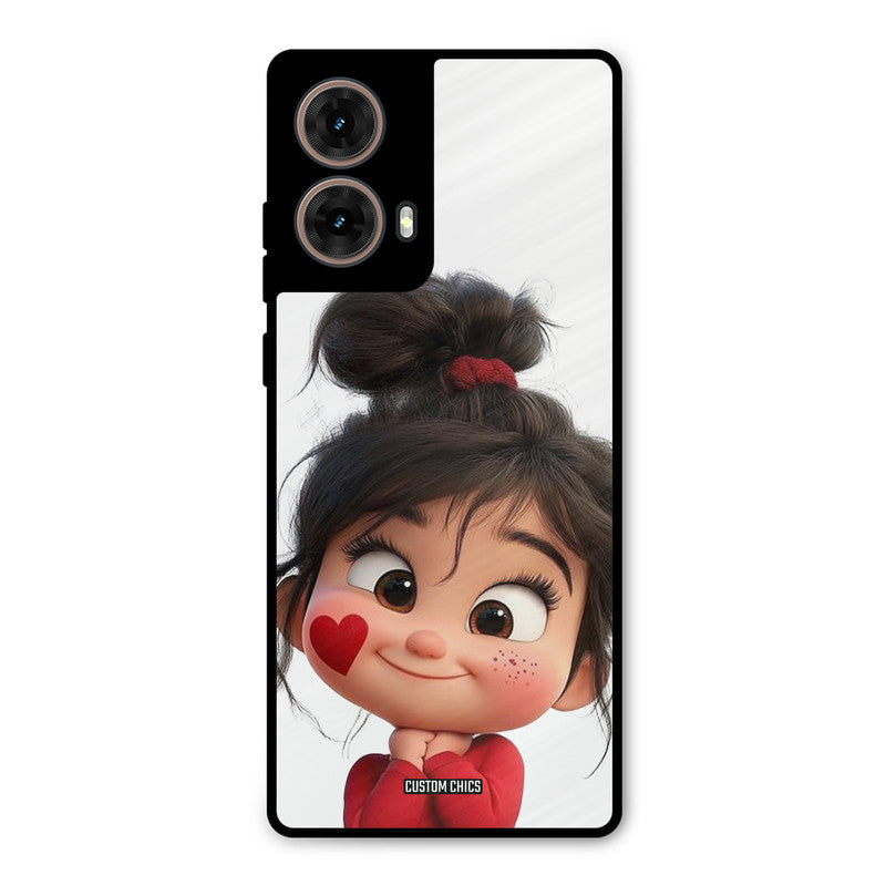 Cute Baby Girl Moto G85 Mobile Back Cover - Cute PrintShield Case