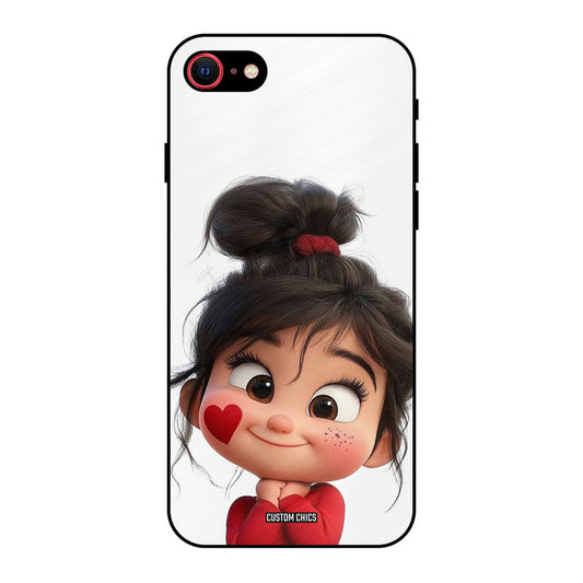 Cute Baby Girl iPhone SE 2020 Mobile Back Cover - Cute PrintShield Case