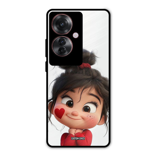 Cute Baby Girl Oppo F25 Pro Mobile Back Cover - Cute PrintShield Case