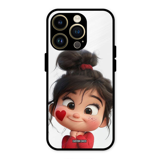 Cute Baby Girl iPhone 14 Pro Mobile Back Cover - Cute PrintShield Case