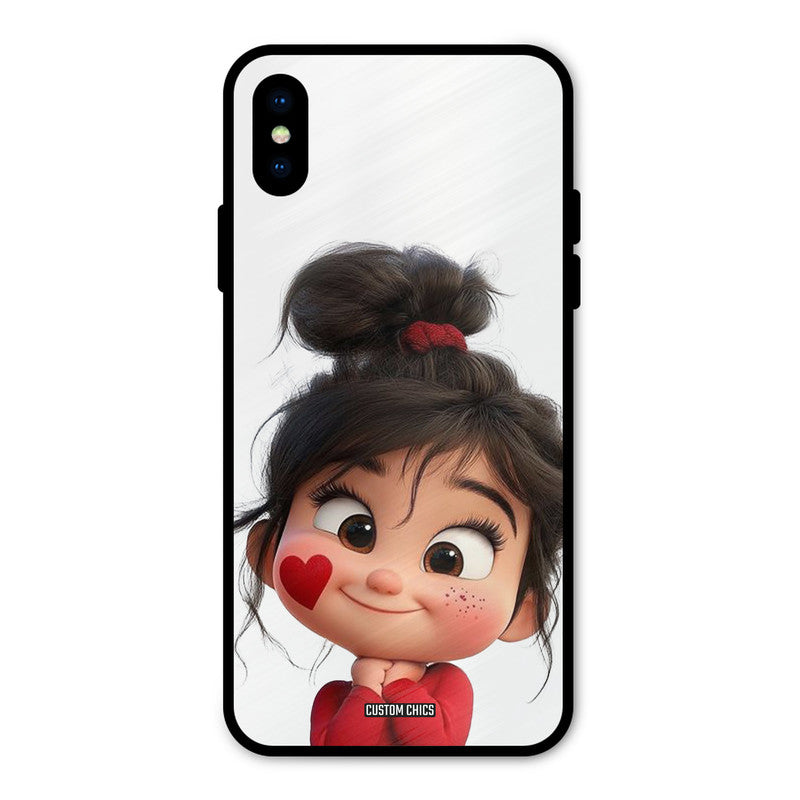 Cute Baby Girl iPhone X Mobile Back Cover - Cute PrintShield Case