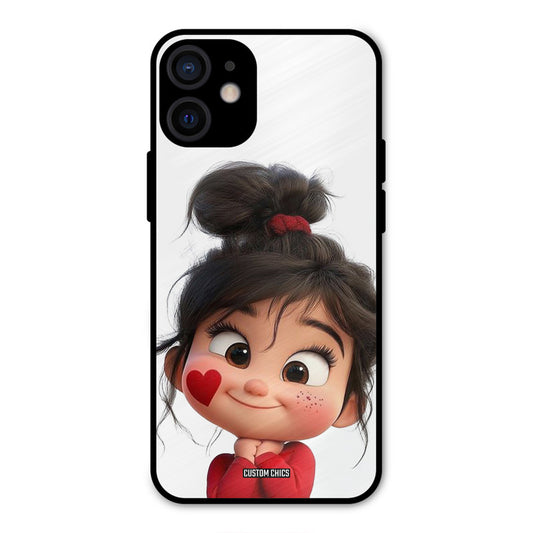 Cute Baby Girl iPhone 12 Mini Mobile Back Cover - Cute PrintShield Case