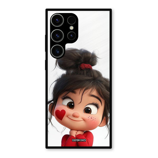 Cute Baby Girl Samsung Galaxy S23 Ultra Mobile Back Cover - Cute PrintShield Case