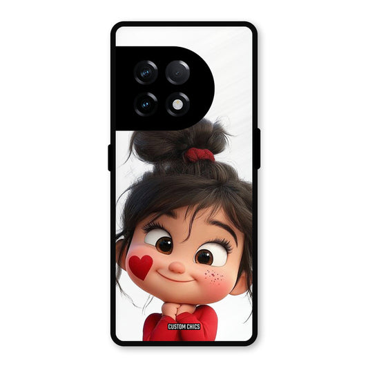 Cute Baby Girl OnePlus 11R Mobile Back Cover - Cute PrintShield Case