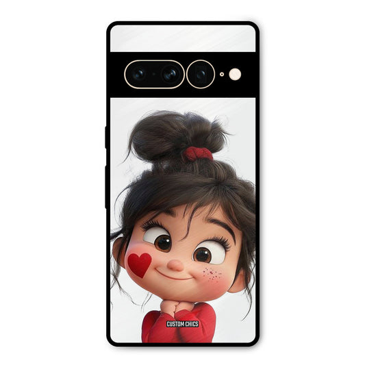 Cute Baby Girl Google Pixel 7 Pro Mobile Back Cover - Cute PrintShield Case