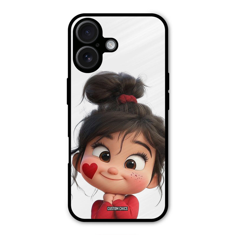 Cute Baby Girl iPhone 16 Mobile Back Cover - Cute PrintShield Case