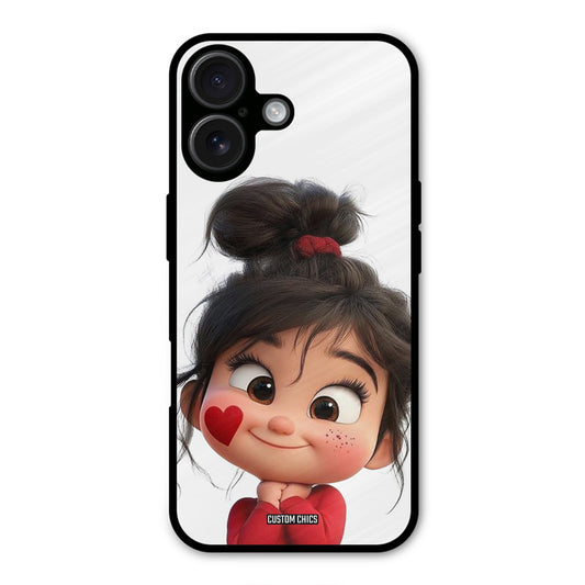 Cute Baby Girl iPhone 16 Mobile Back Cover - Cute PrintShield Case