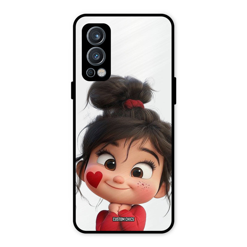 Cute Baby Girl OnePlus Nord 2 5G Mobile Back Cover - Cute PrintShield Case