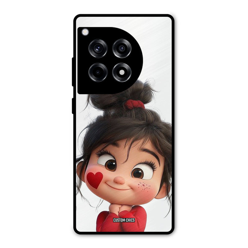 Cute Baby Girl OnePlus 12R Mobile Back Cover - Cute PrintShield Case