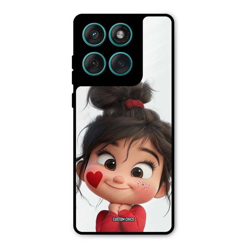 Cute Baby Girl Motorola Edge 60 Fusion Mobile Back Cover - Cute PrintShield Case