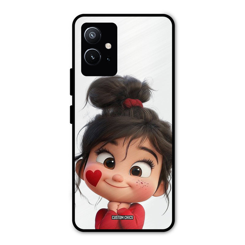 Cute Baby Girl Vivo Y75 5G Mobile Back Cover - Cute PrintShield Case