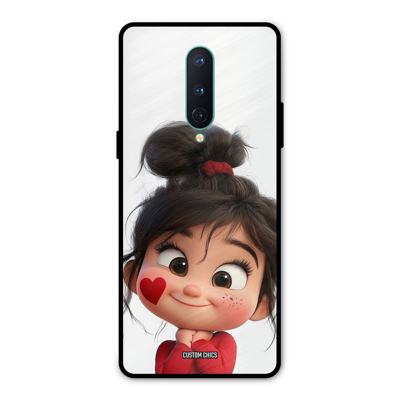 Cute Baby Girl Oneplus 8 Mobile Back Cover - Cute PrintShield Case
