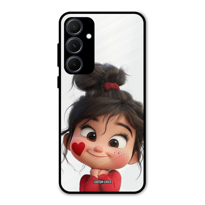 Cute Baby Girl Samsung Galaxy A35 5G Mobile Back Cover - Cute PrintShield Case