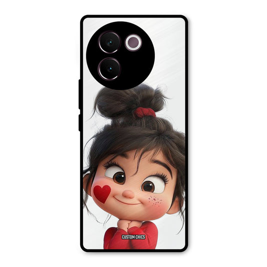 Cute Baby Girl Vivo V30e Mobile Back Cover - Cute PrintShield Case