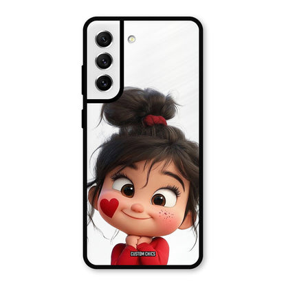 Cute Baby Girl Samsung Galaxy S21 FE 5G Mobile Back Cover - Cute PrintShield Case