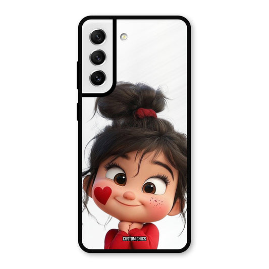 Cute Baby Girl Samsung Galaxy S21 FE 5G Mobile Back Cover - Cute PrintShield Case