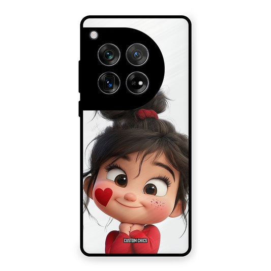 Cute Baby Girl OnePlus 12 Mobile Back Cover - Cute PrintShield Case
