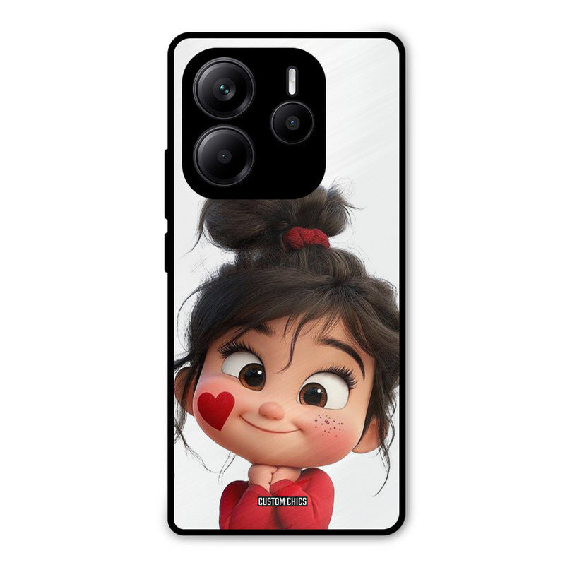 Cute Baby Girl Redmi Note 14 Mobile Back Cover - Cute PrintShield Case