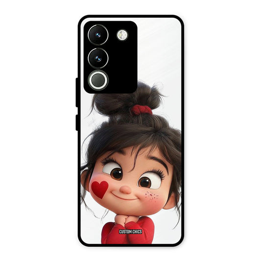 Cute Baby Girl Vivo Y200 Mobile Back Cover - Cute PrintShield Case