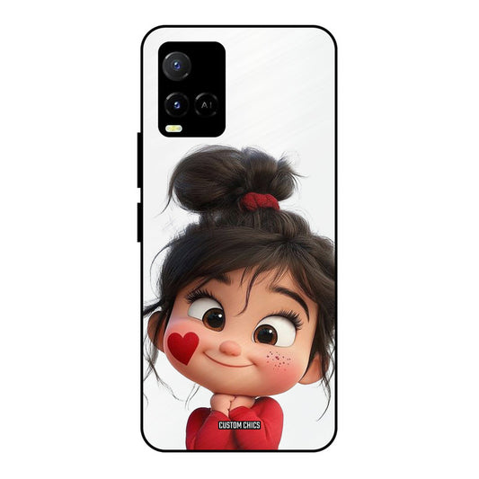 Cute Baby Girl Vivo Y33s Mobile Back Cover - Cute PrintShield Case