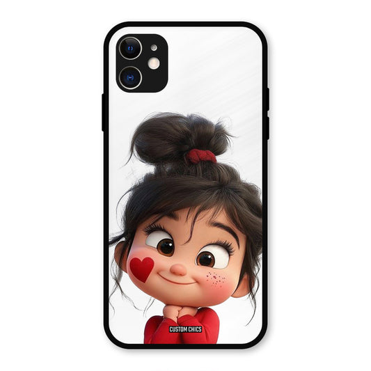 Cute Baby Girl iPhone 11 Mobile Back Cover - Cute PrintShield Case