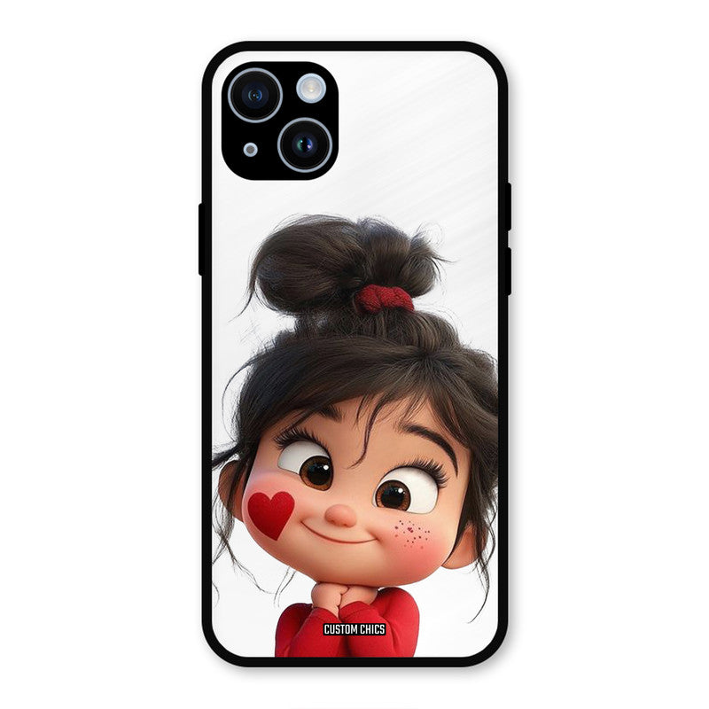 Cute Baby Girl iPhone 14 Mobile Back Cover - Cute PrintShield Case