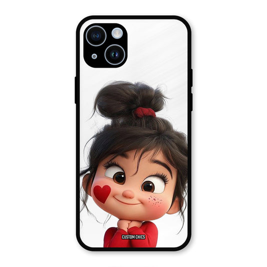 Cute Baby Girl iPhone 14 Mobile Back Cover - Cute PrintShield Case