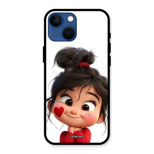 Cute Baby Girl iPhone 13 Mini Mobile Back Cover - Cute PrintShield Case