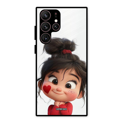 Cute Baby Girl Samsung Galaxy S22 Ultra Mobile Back Cover - Cute PrintShield Case