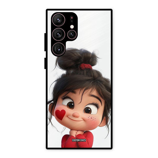 Cute Baby Girl Samsung Galaxy S22 Ultra Mobile Back Cover - Cute PrintShield Case