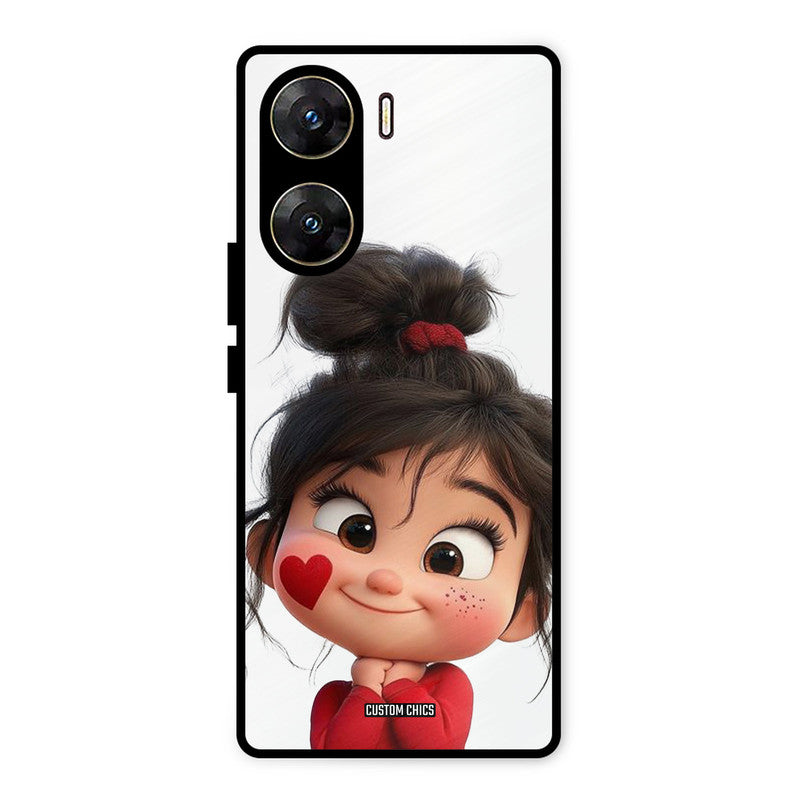 Cute Baby Girl Vivo V29e Mobile Back Cover - Cute PrintShield Case